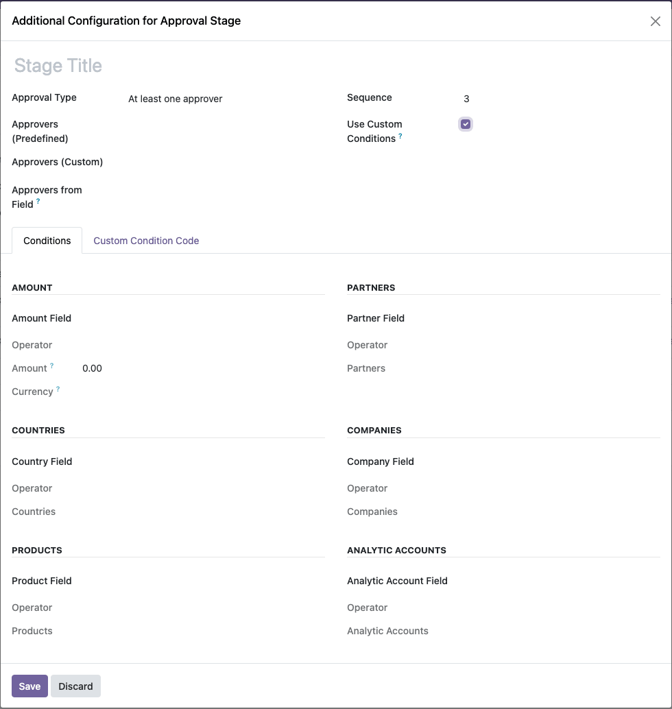 Dynamic Approval Stage Conditions