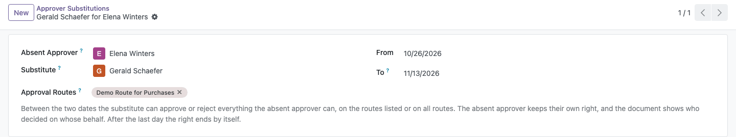 Approver Substitution Form