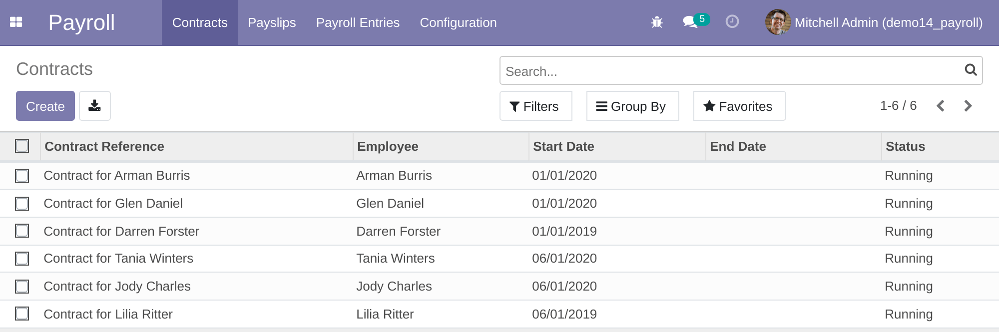 Payroll Contracts