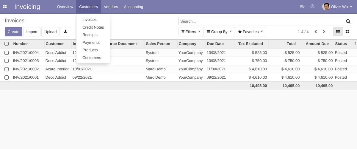 See invoices if allowed