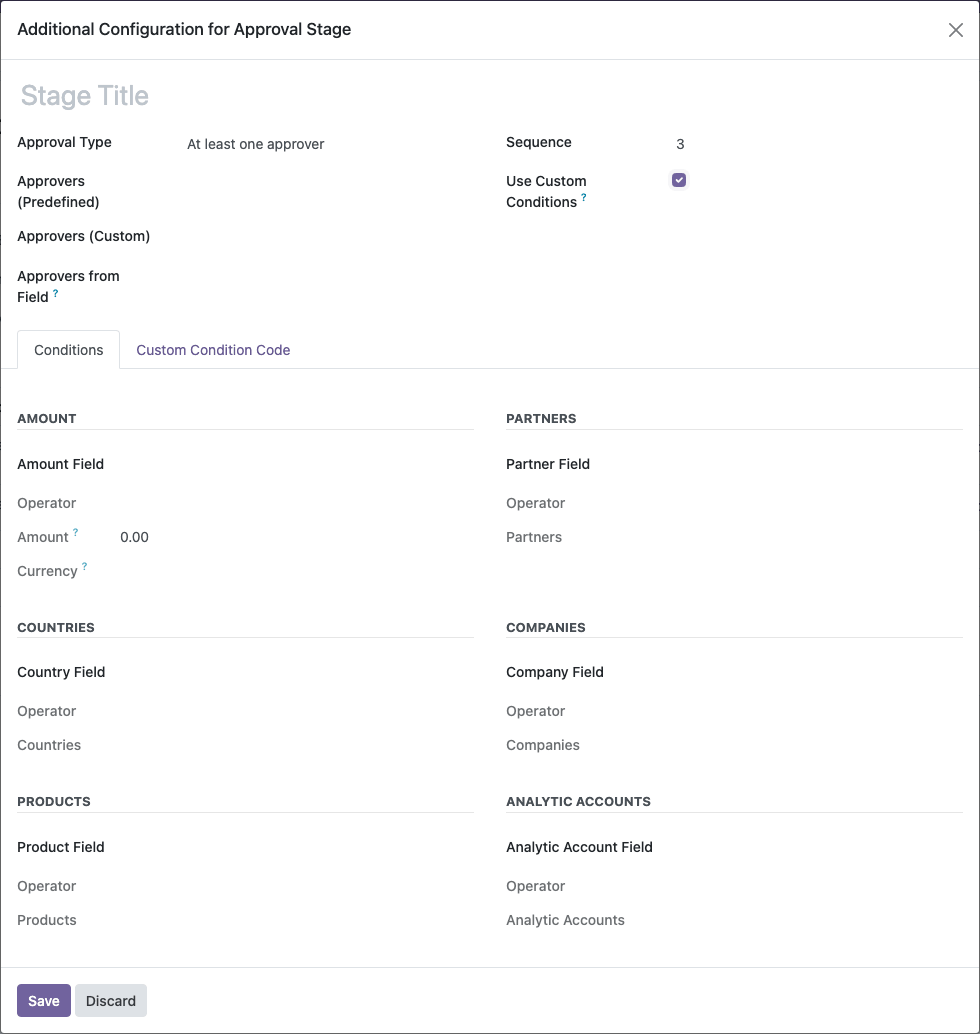 Dynamic Invoice Approval Stage Conditions