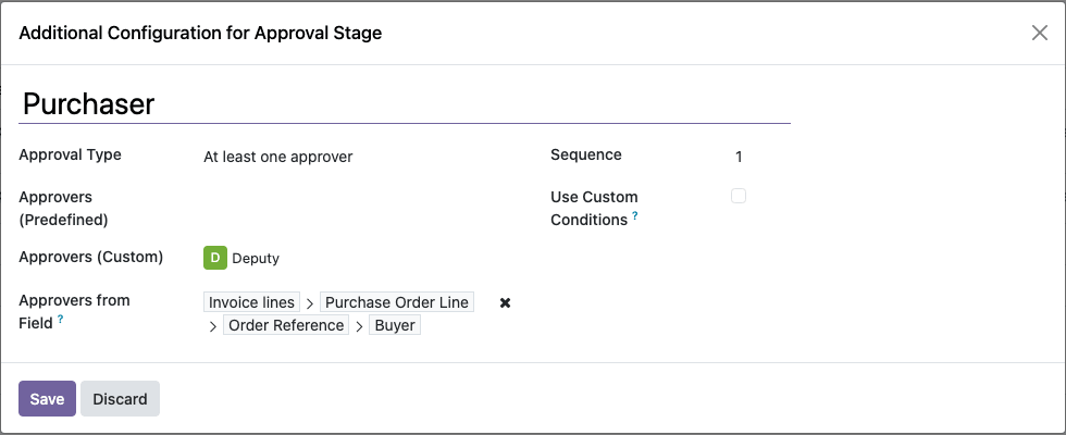 Bill Approval Stage with Approvers from Field