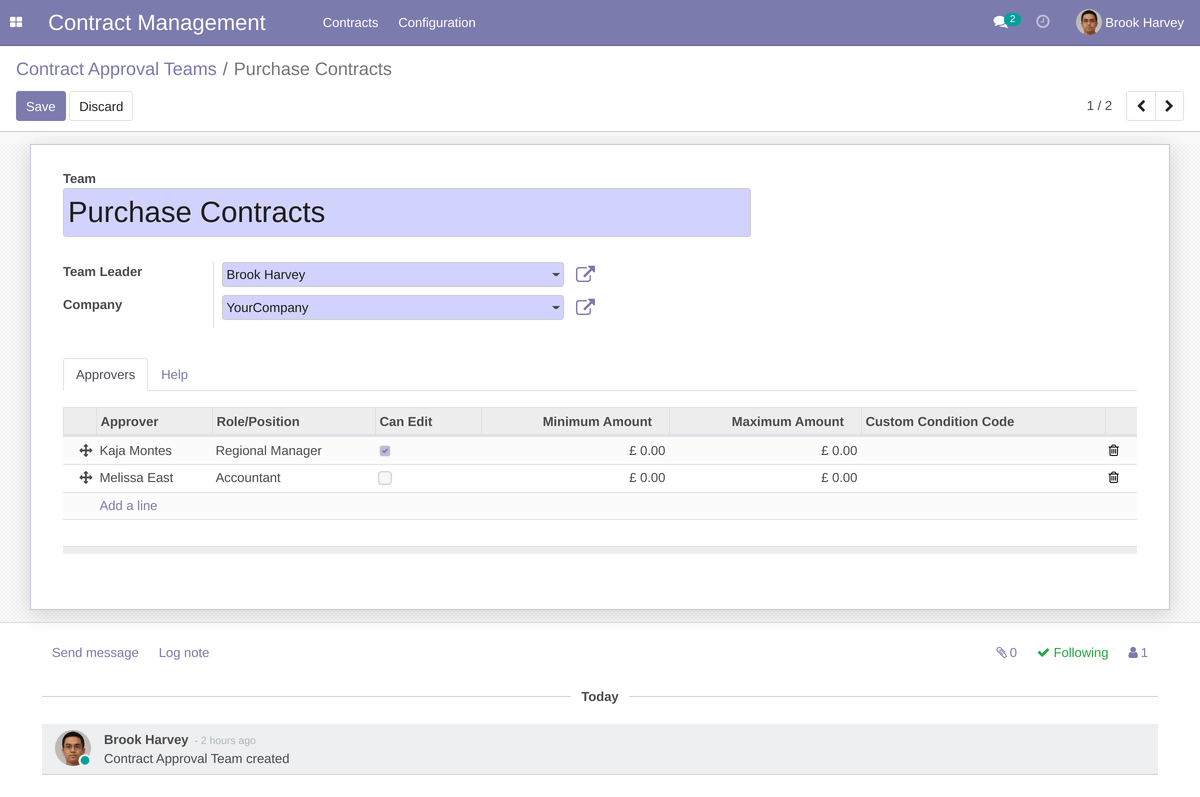 Approval Team Form Purchase Contract