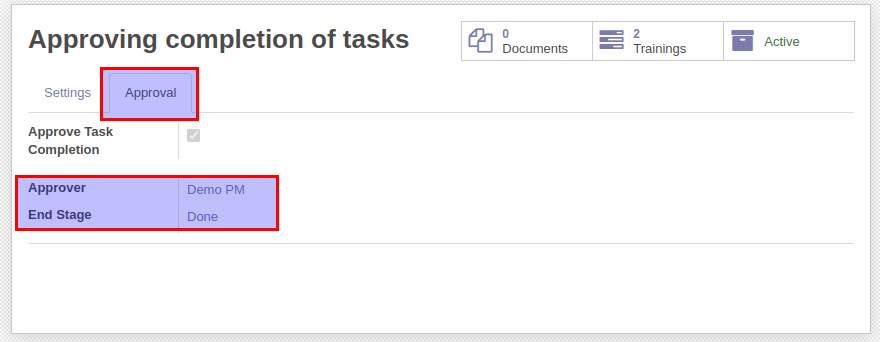 Project Form View
