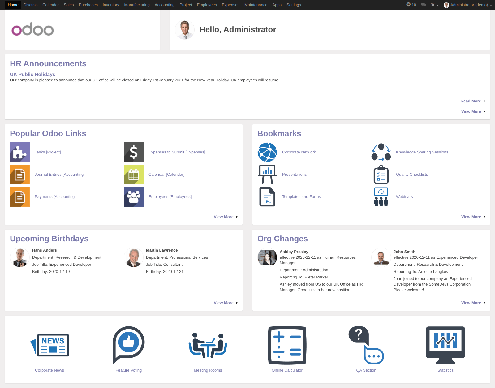 Dashboard Layout Example 1