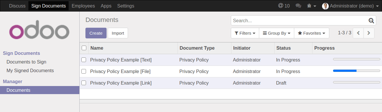 Documents List