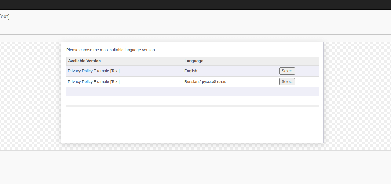 Document Language Versions