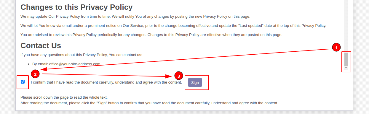 Document Form - Sign Button