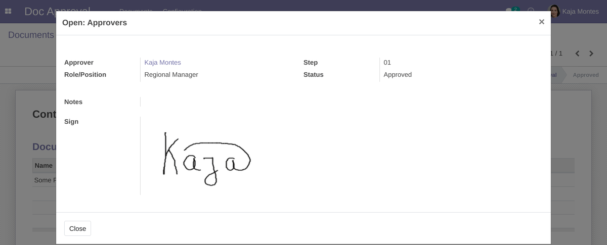 Approver Signature