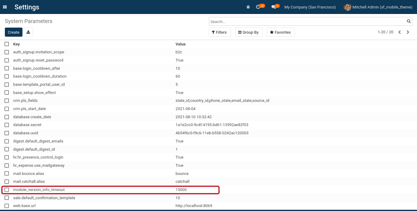 Timeout Config