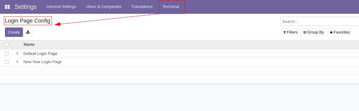 Login Form Configs