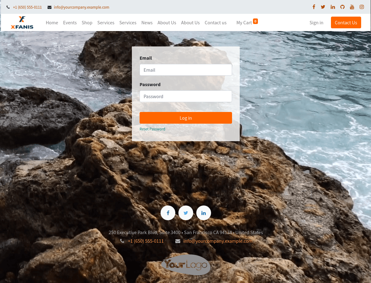 Login Page Example